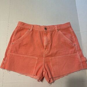 BDG Coral/Salmon Cargo Shorts Relaxed Fit